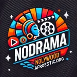 DALL·E 2025-03-01 17.12.04 – A modern and vibrant logo for ‘nodrama.afroestetic.org’, a website that publishes Nollywood films. The logo should feature bold, colorful elements ins